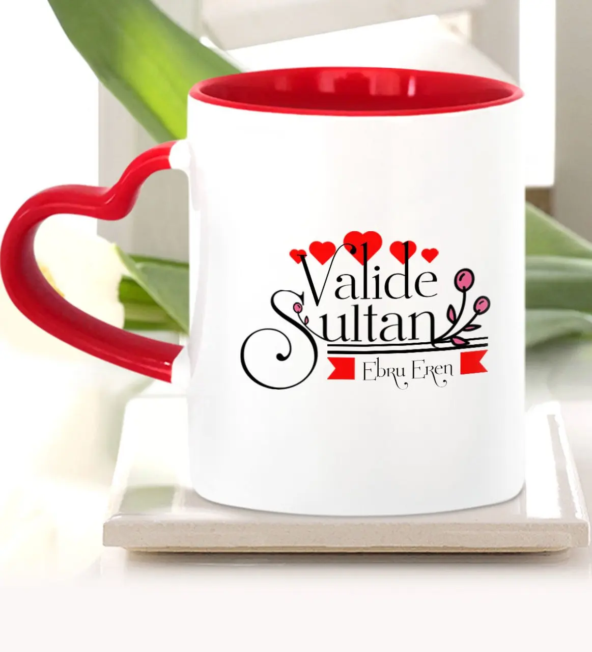 

Personalized Valide Sultan Red Heart Mug Cup-2