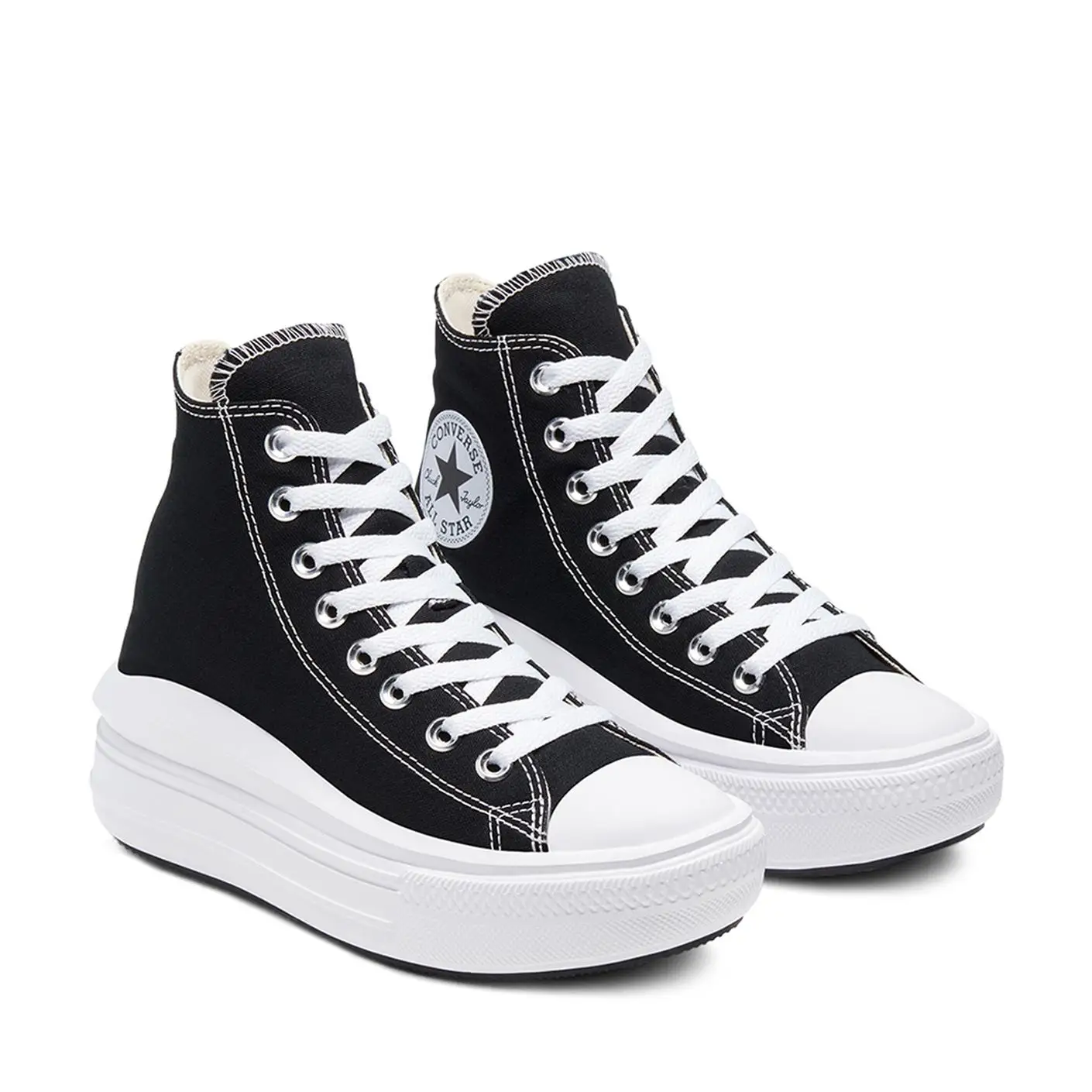 Оригинальные женские черные кроссовки Converse Chuck Taylor All Star Move на платформе Hi 568497C - 001