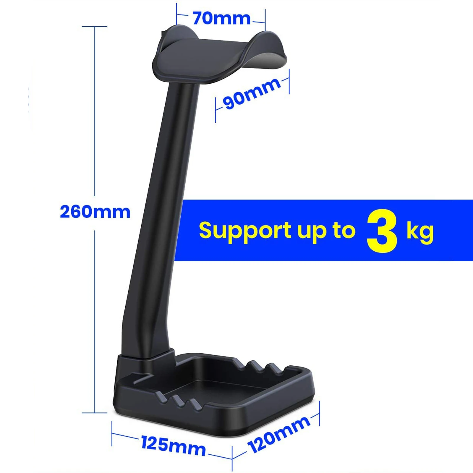 Универсальная подставка для наушников встроенный органайзер с зажимом кабеля и