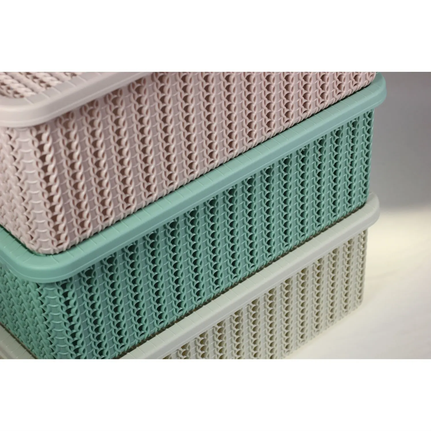 Коробка IDEA Вязание с крышкой 3л Чайная Роза |