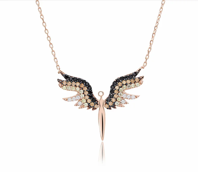 

Archangel Michael Zircon 60 Stone Woman Silver Necklace