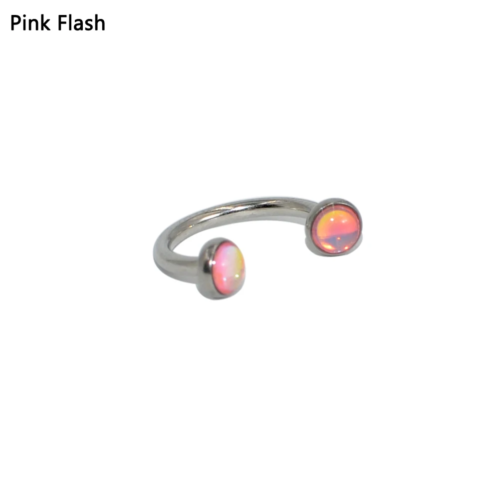 1 шт. стальная флэш-пленка циркон круглый шарик кольцо для пирсинга Подкова