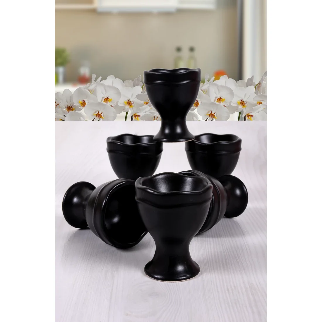 

Black Juliet Ovary 7cm 6pcs Stoneware Earthenware