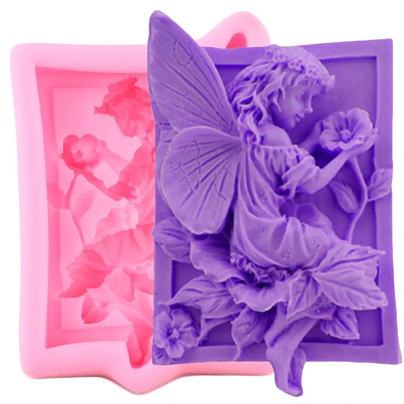 

Силиконовая форма «цветок Ангела», 3D формы для мыла, смолы, глины, «сделай сам», формы для выпечки тортов, помадки, формы для конфет, шоколада,...