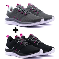kit 2 paired womens sneakers comfort hiking running workout for fitness
