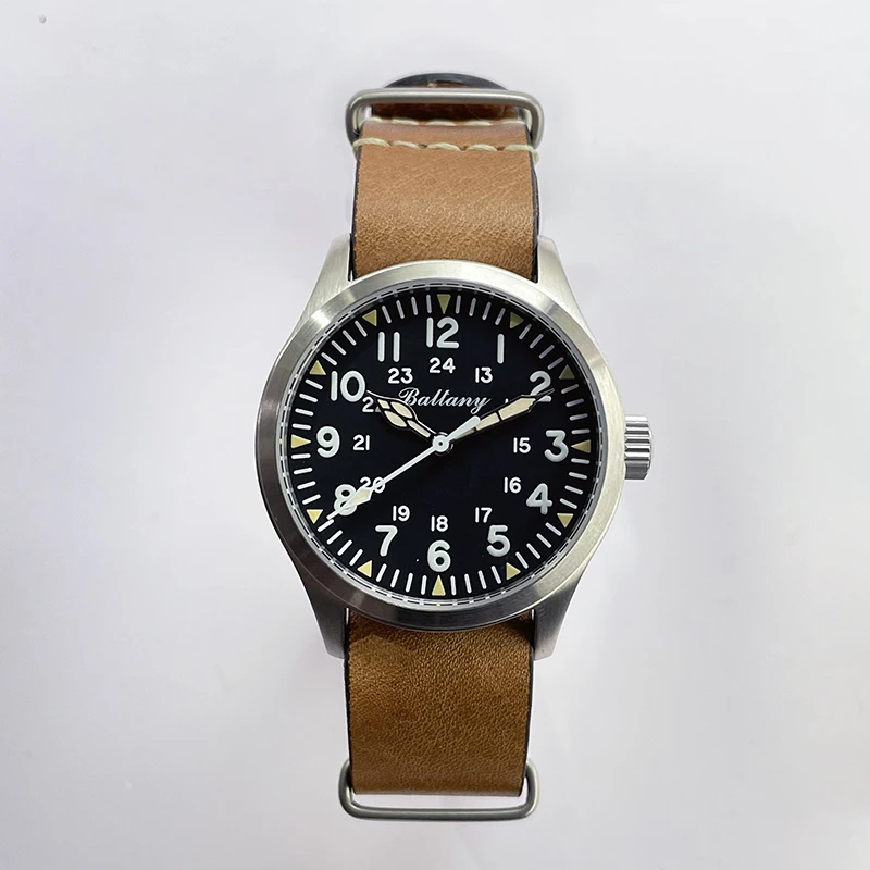 

Baltany Military Army Retro Homage Men Pilot Watches Hml-H704 Sapphire NH35 Movement Super-LumiNova 10ATM Waterproof Diver Watch