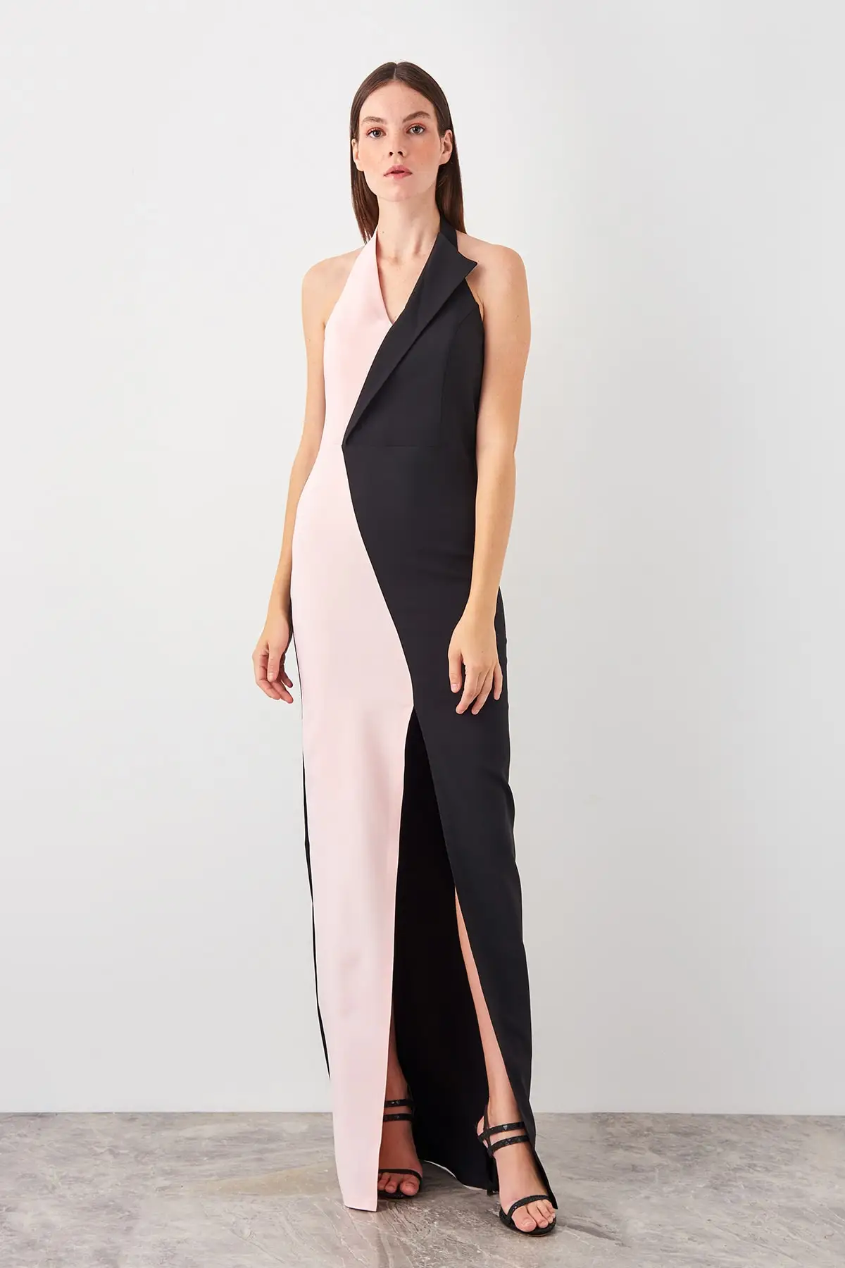 Trendyol с цветными блоками вечернее платье TPRSS19AE0029 | Свадьбы и торжества