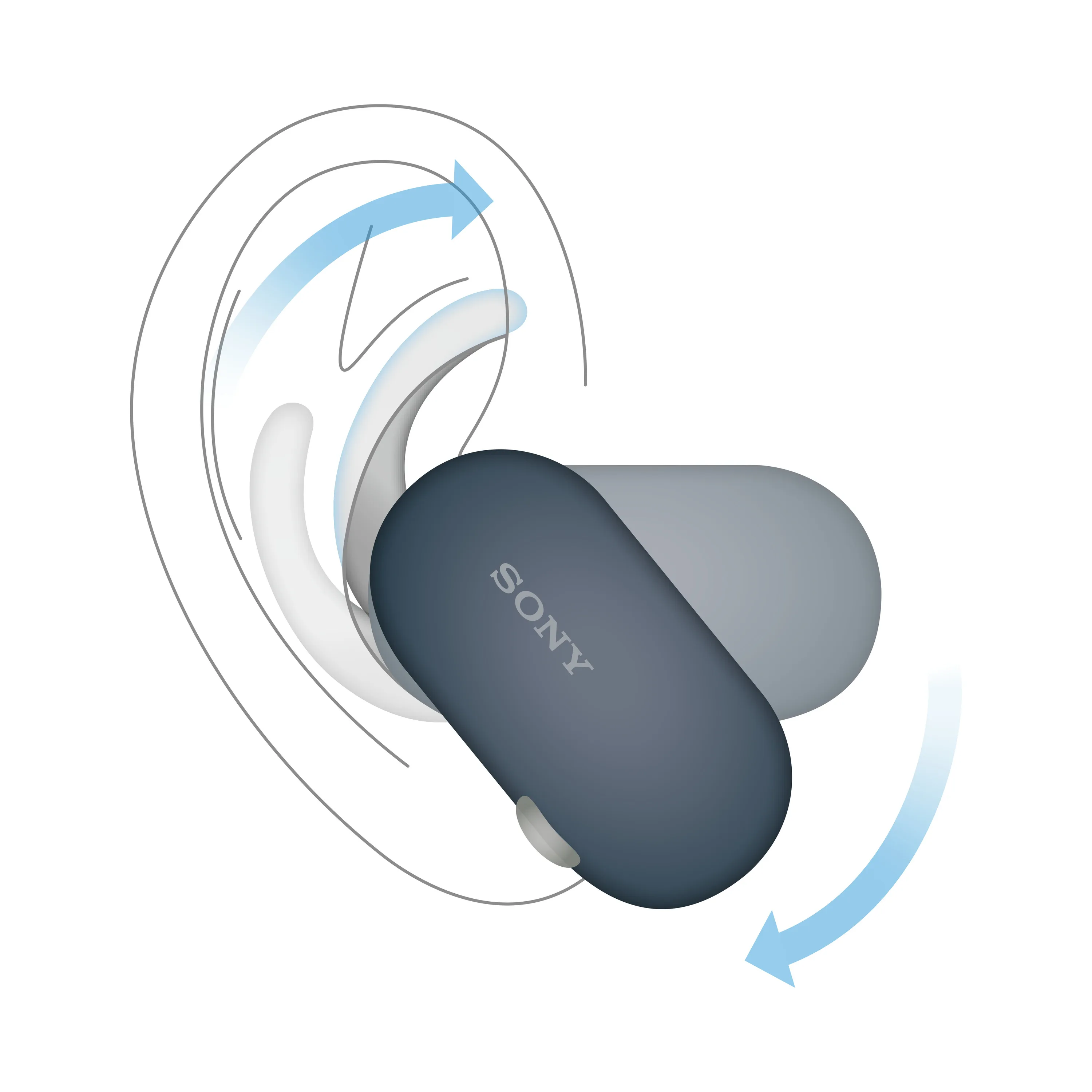 Спортивные беспроводные наушники Sony WF SP900 Bluetooth NFC память 4 ГБ защита от воды IPX5/8