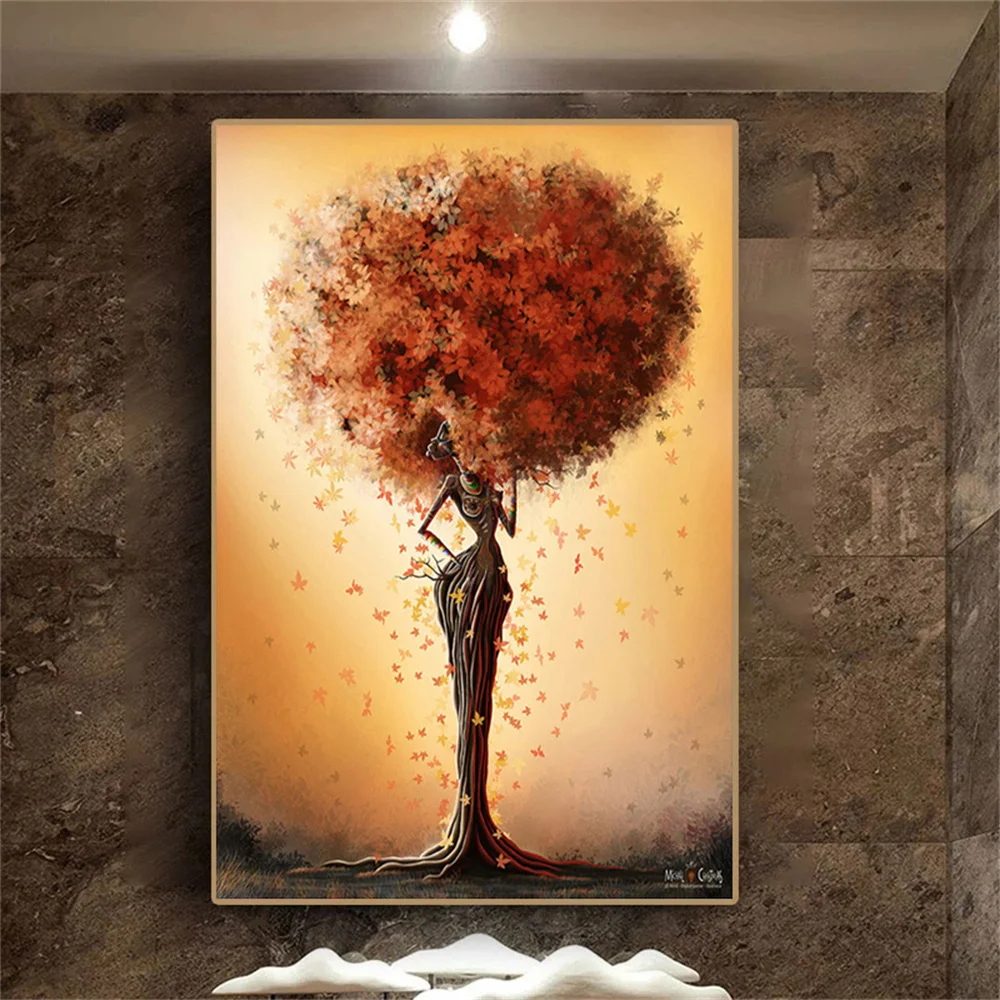 Сексуальное женское дерево абстрактная фотография красочный пейзаж фотообои