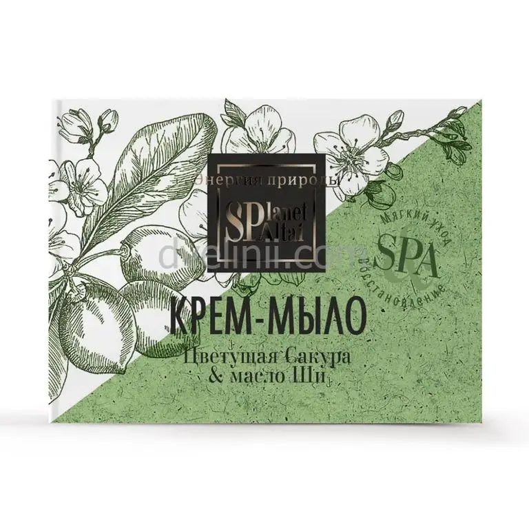 Крем-мыло &quotЦветущая сакура и масло Ши&quot. Алтай. 90 грамм. | Красота здоровье