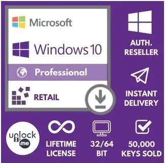 

WIN 10 PRO PROFESSIONAL KEY For Home Desktop laptop Delivery 3 minute 100% original