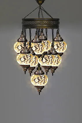 9 шаров белые предметы домашнего обихода мозаичная лампа Турецкая освещение