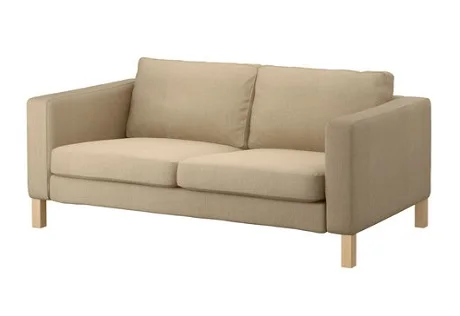Чехол на двухместный диван Икеа Карлстад цвет бежевый