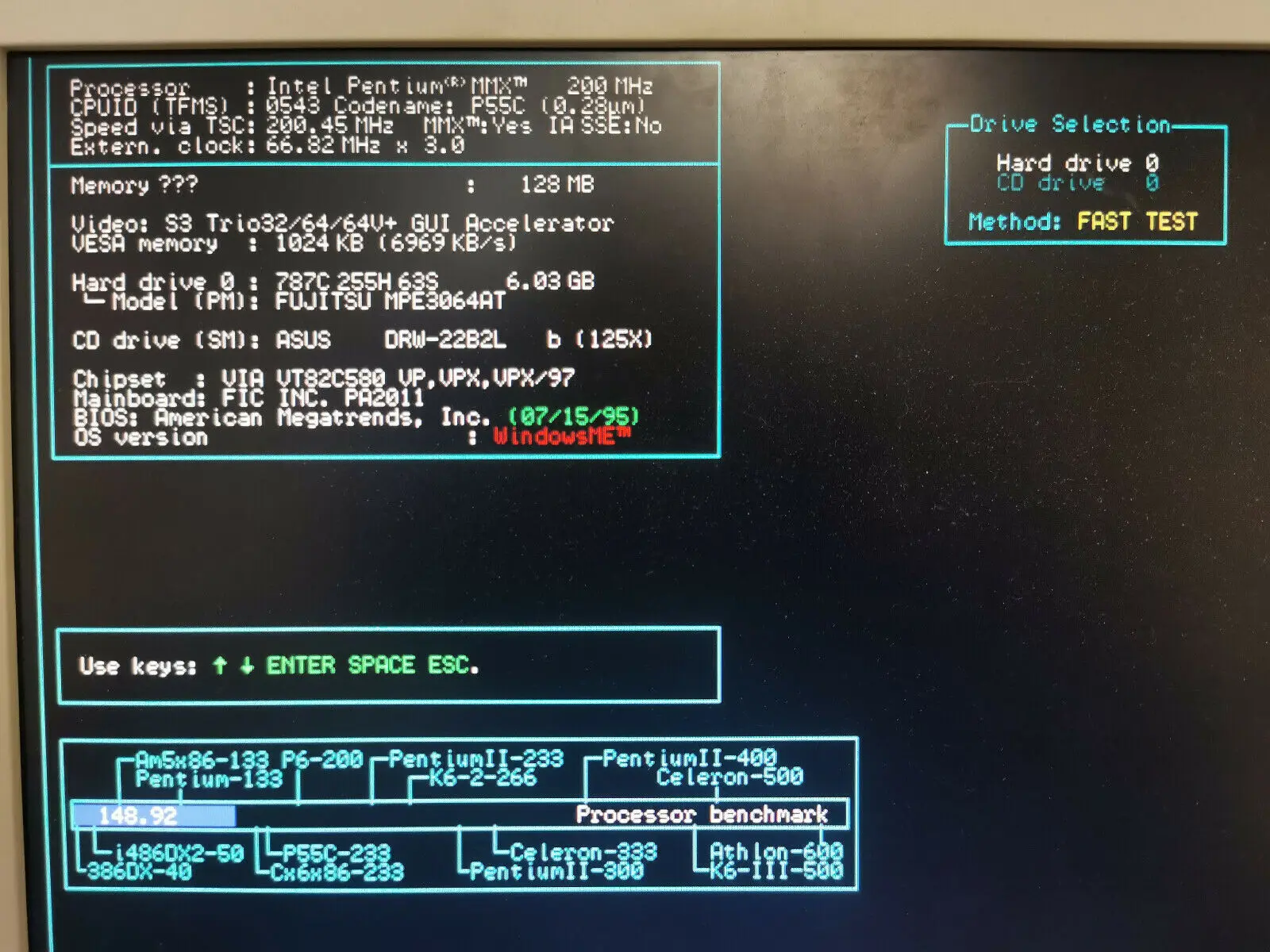 Intel Pentium MMX 200 MHz processor sl23w sl2ry sy045 | CPUs