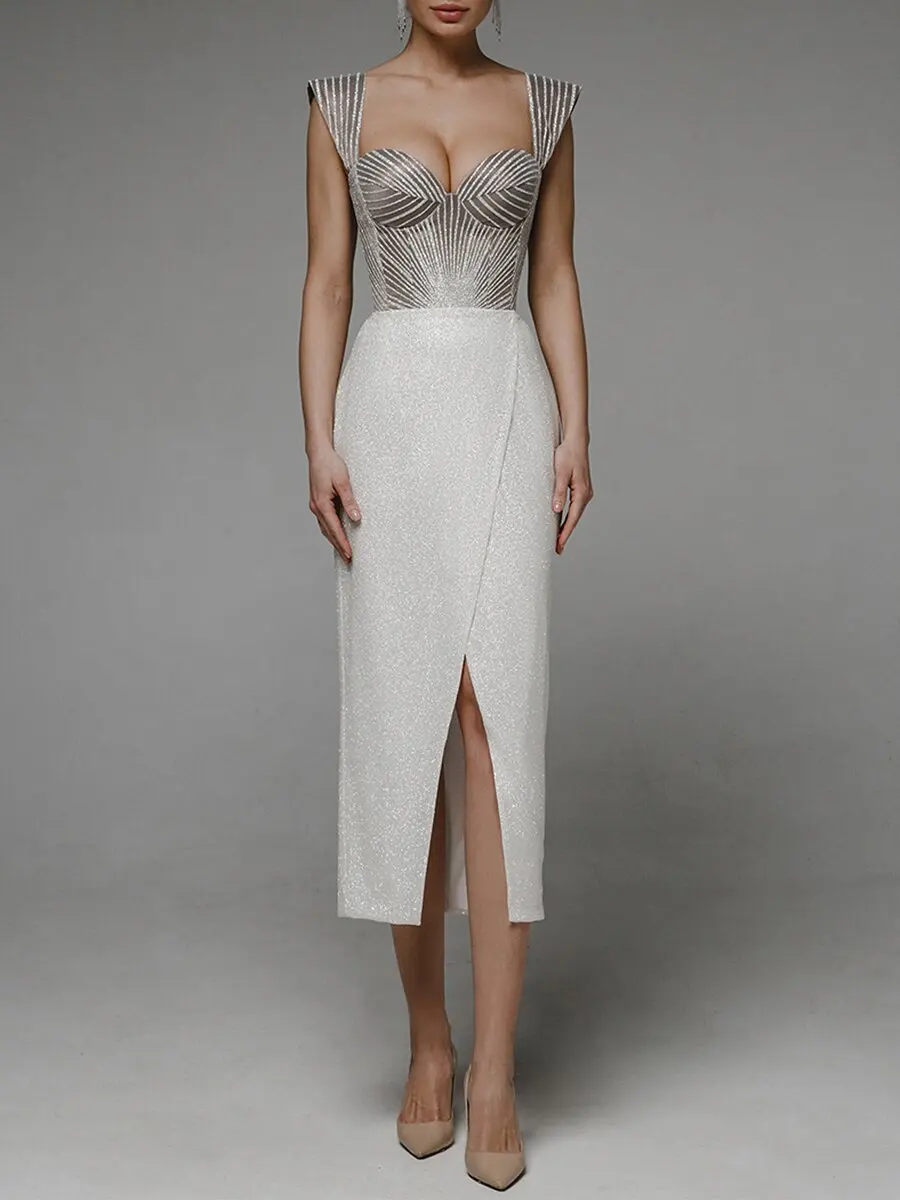 

Cocktail Party Evening Dresses Vestido De Noiva Sereia Formal Gown Sequins Robe De Soiree Vestido Novia Playa Maxi Bandage Dress