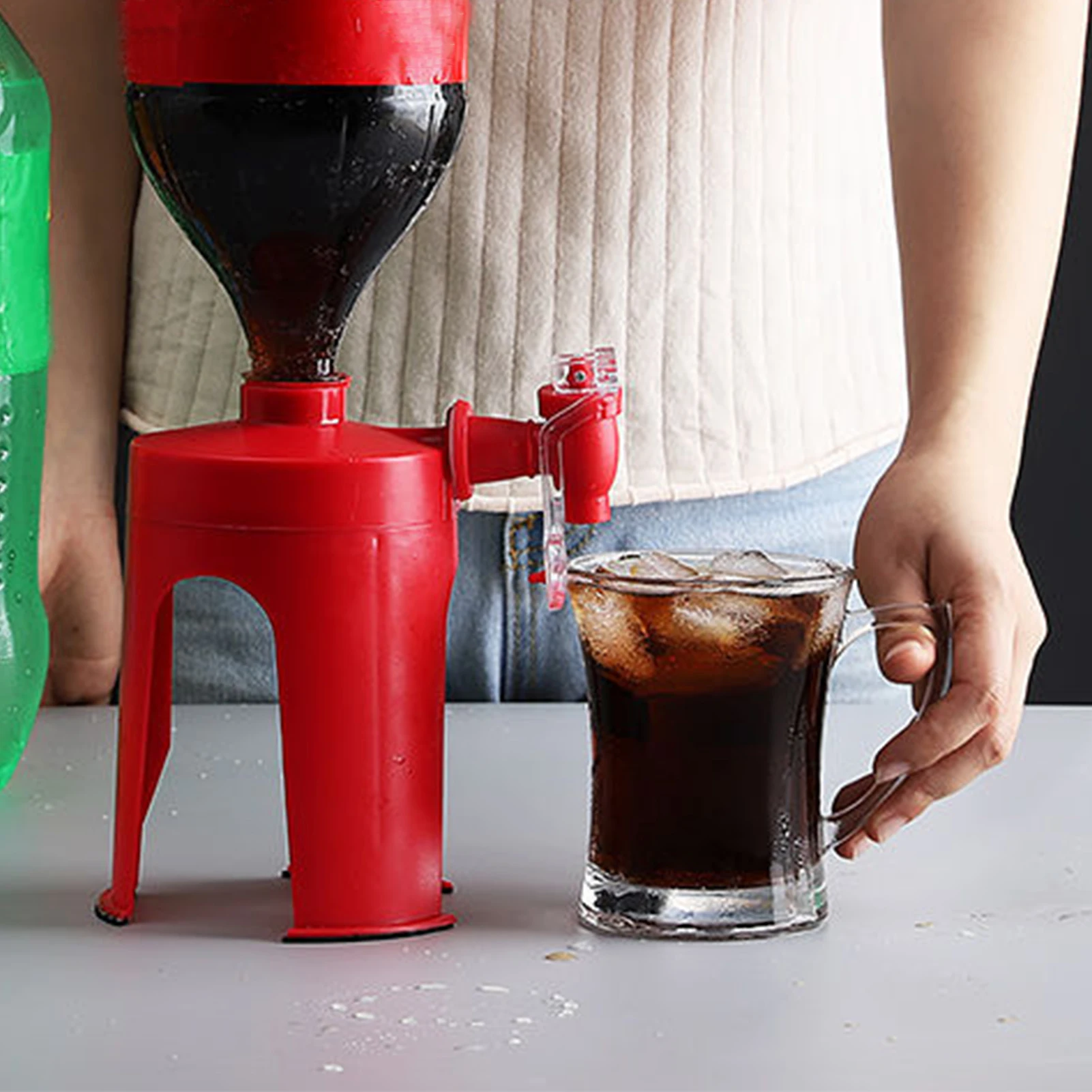 

Creative Drinking Fountain Inverted Water Dispenser Beverage Bottle Invertor Cola Beer Juice Drinking Fountain