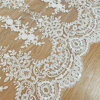 alencon lace table runner floral embroidery fabric ivory lace tablecloth wedding table decor bridal shawl