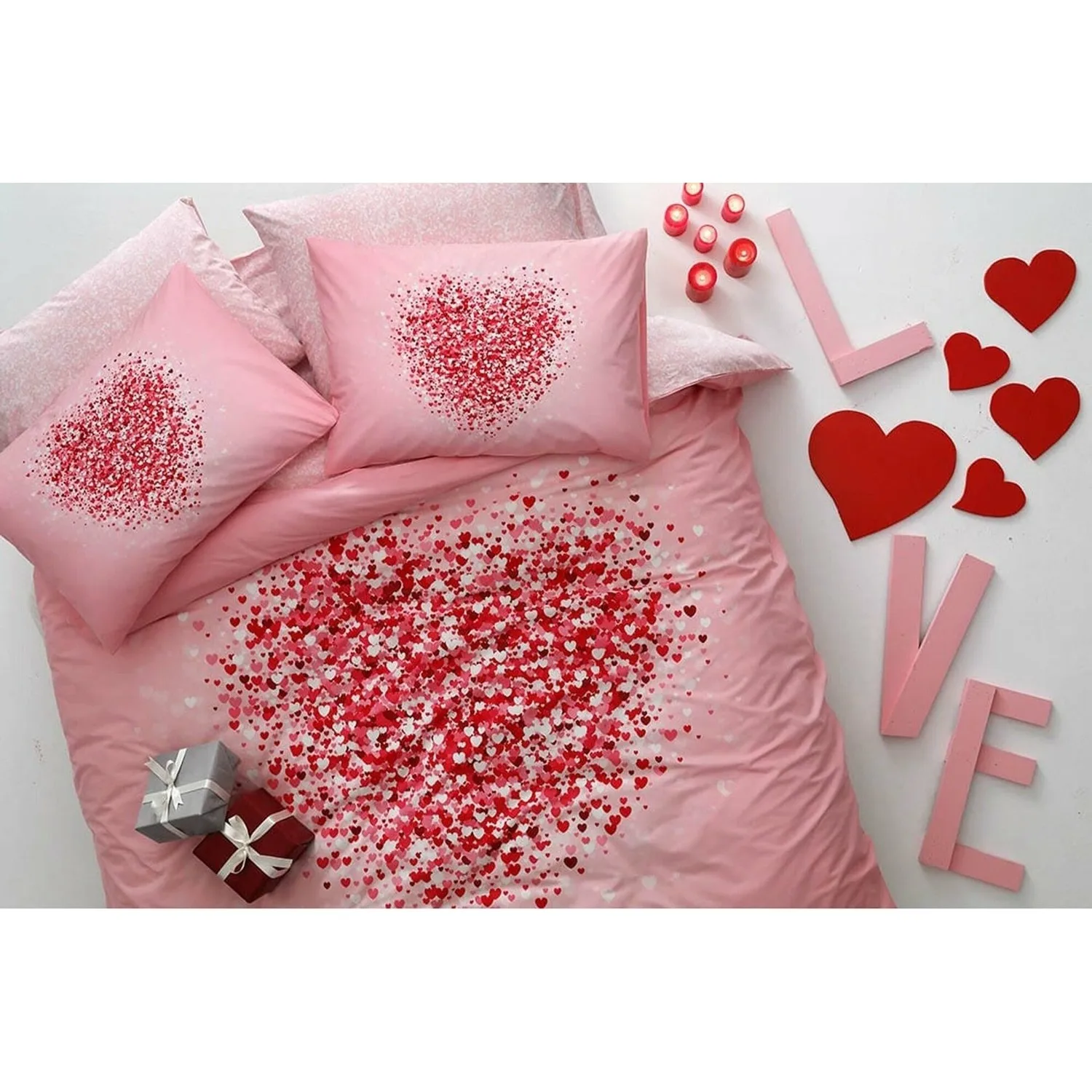 

Glow Happy Days Beloved Valentine's Day Ranforce Duvet Cover Set