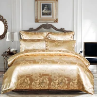 luxury floral duvet cover with pillowcase euro silk couple comforter bed quilt cover wedding bedding set queenfullking