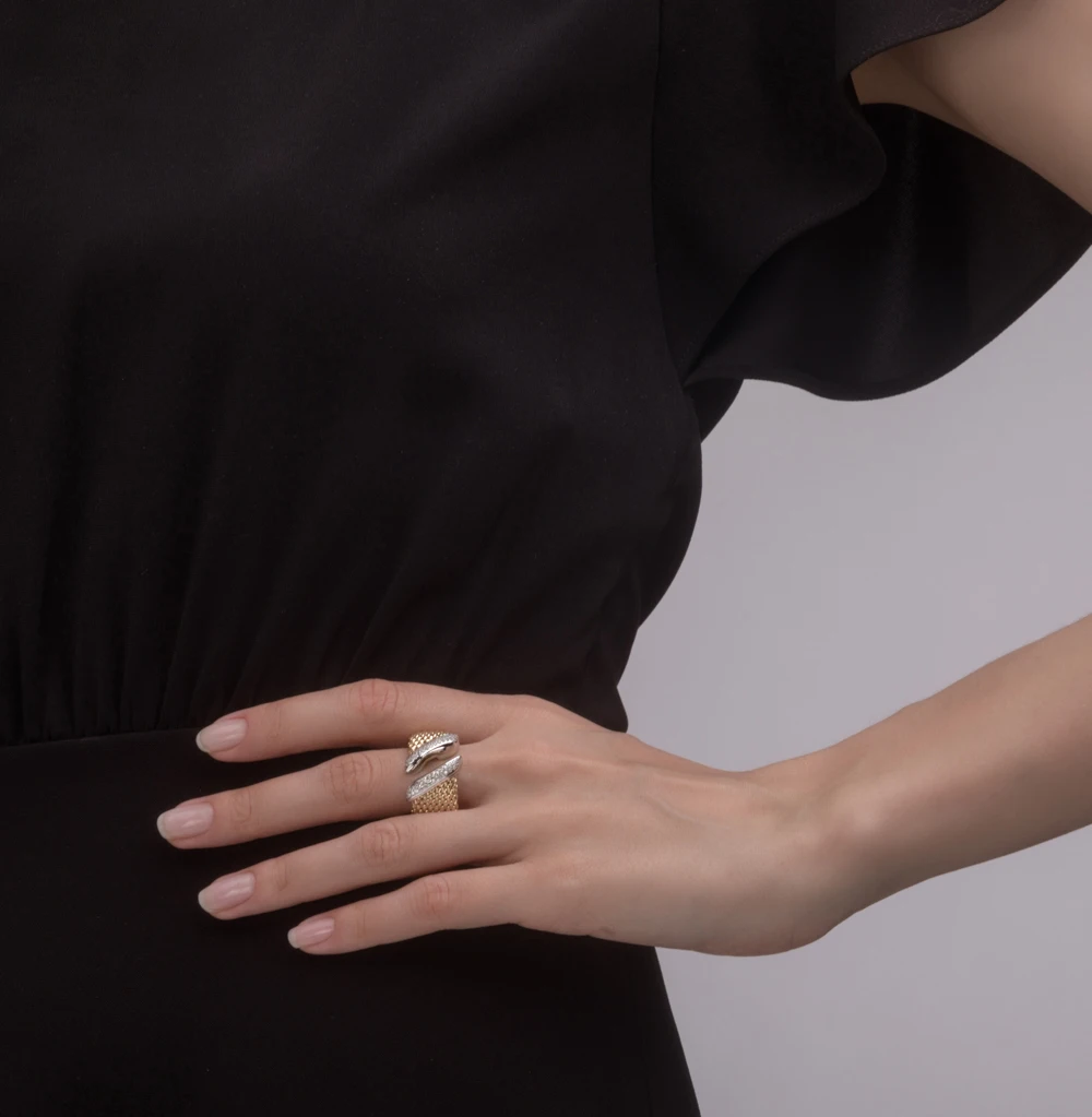 Серебряное кольцо с фианитами SUNLIGHT проба 925 | Украшения и аксессуары