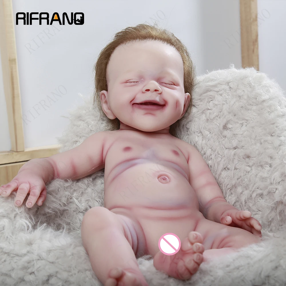 

47CM 3.1kg Reborn Doll Silicone Baby Reborn Doll Kit Toy Soft Real Gentle Touch Doll Princess Toddler Babies Dolls Birthday