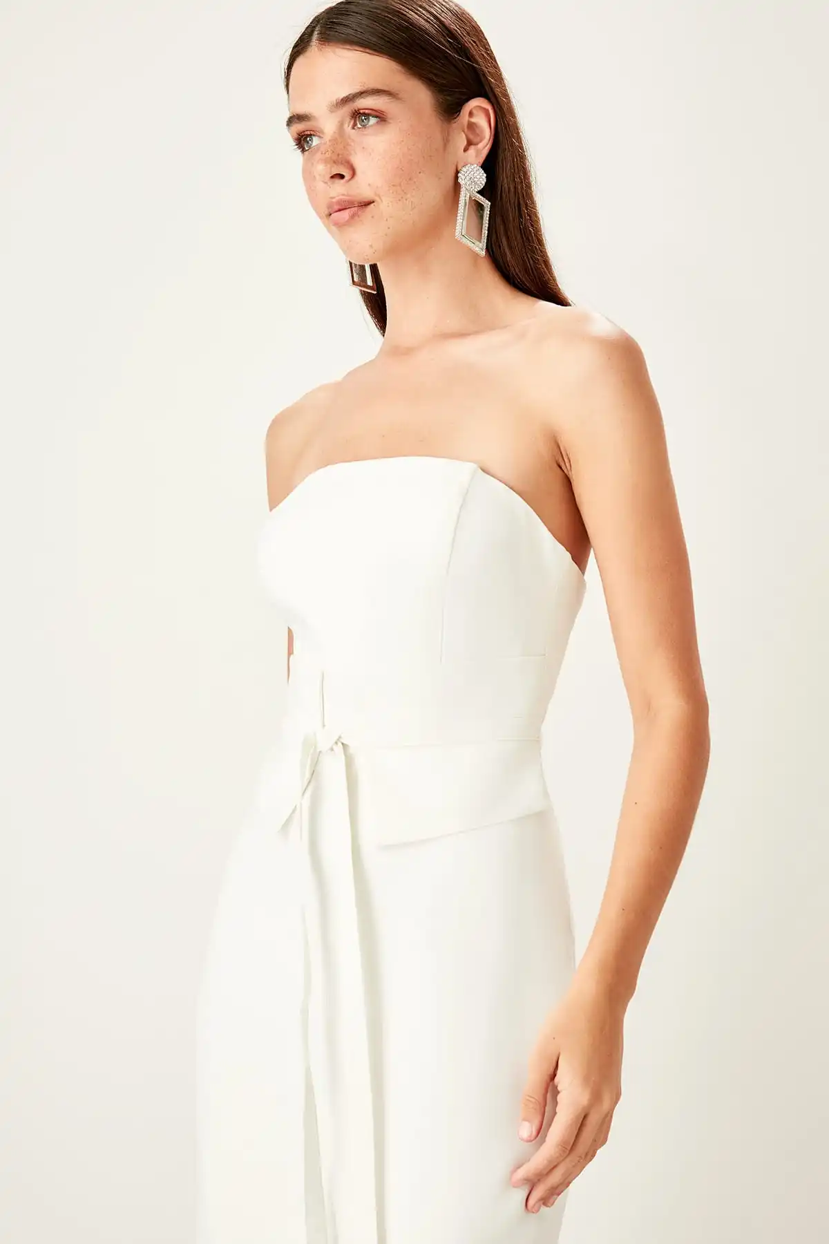 Trendyol ремень детальное вечернее платье TPRSS19BB0491 | Свадьбы и торжества