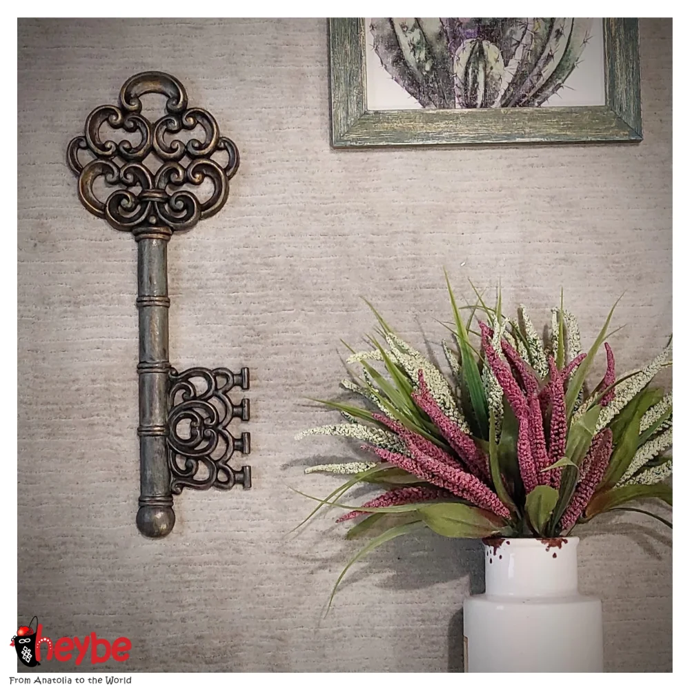 Ручная работа 3D Античная дверь Ключ Настенная статуя Аксессуары для украшения