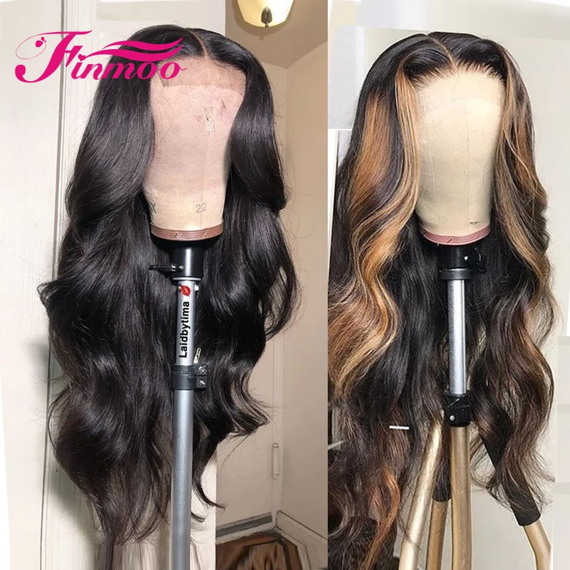 13x6 Ombre изюминка 1b/27 медовый блонд кружева передние человеческие волосы парики remy волосы волнистые предварительно сорванные кружева передний парик из натуральных волос