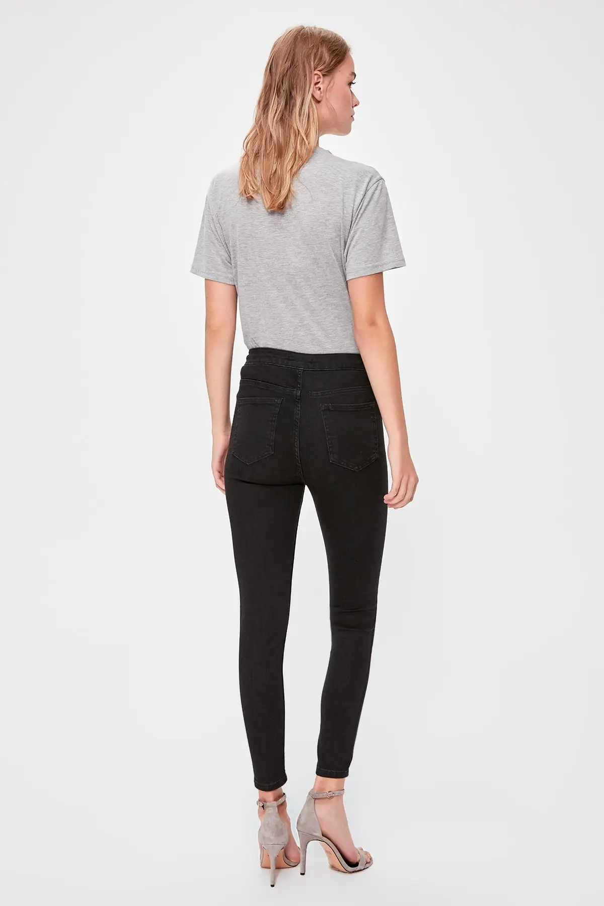 Trendyol с декоративной строчкой Высокая Талия Jegging Джинсы TWOAW20JE0121 |