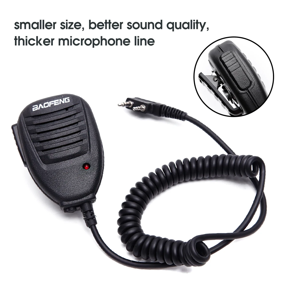 walkie talkie hand microphone handheld radio speaker mic ptt for walkie talkie bf 888s uv 82 uv 5r uv 5rpro h9 h7 100 baofeng free global shipping