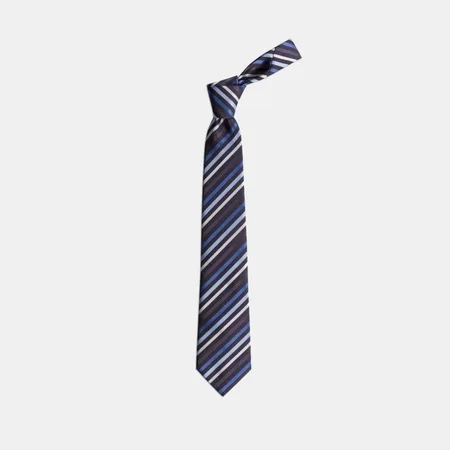 

Blue Gray and White Striped Tie 67826060