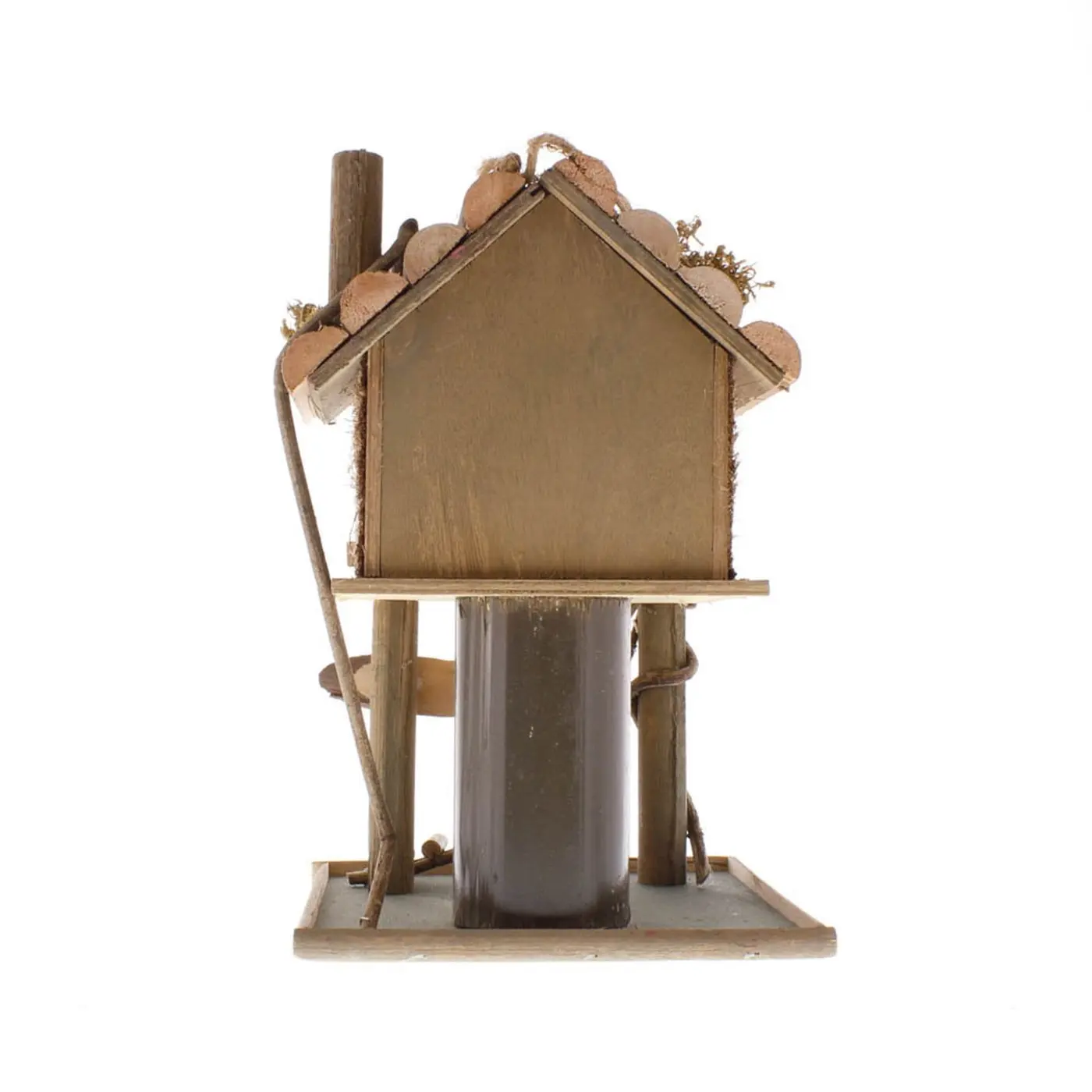 

Songbird Valley Eucalyptus Wood and Plywood Rustic Log Cabin Camping Tree Front Or Back Yard Treehouse Bird Feeder
