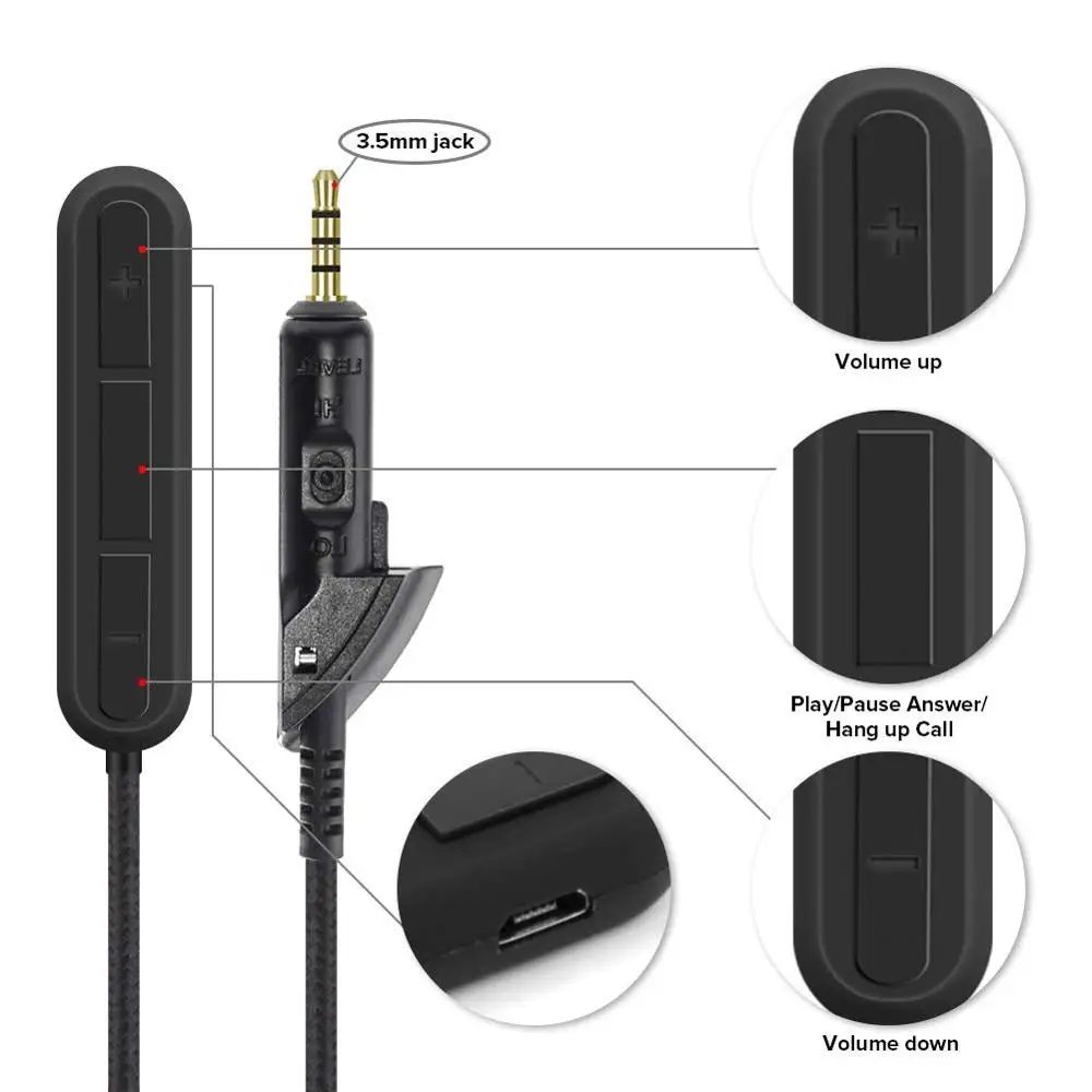 Bluetooth 5 0 стерео аудио адаптер беспроводной A2DP гарнитура приемник для Bose QC15 QC2
