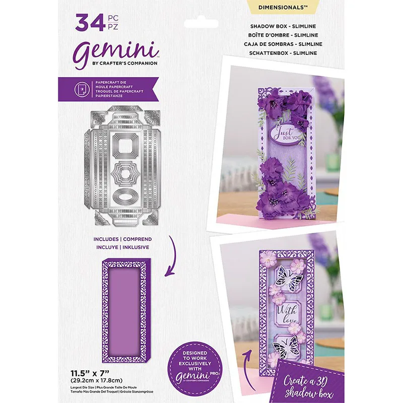 

2022 AliliArts Metal Cutting Dies Shadow Box #3 diy Scrapbooking Photo Album Decorative Embossing PaperCard Crafts Die