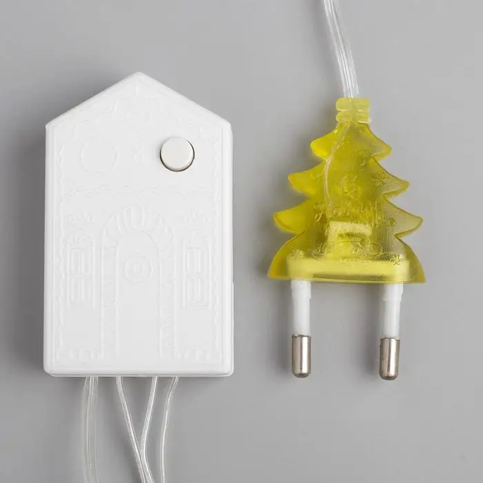 Гирлянда Нить 4 м с насадками Колокольчик, IP20, прозрачная нить, 20 LED, свечение тёплое белое, 8 режимов, 220 В (art.: 3920bd3baae68) - 3920bd3baae68