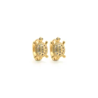 cute animal turtle hoop earrings copper cubic zirconia crystal earrings womens fashion jewelry gifts jewelry sea life