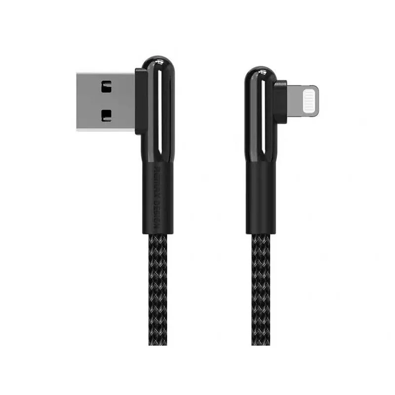 Кабель USB REMAX RC-155i Gaming - Lightning 3A черный L-образный