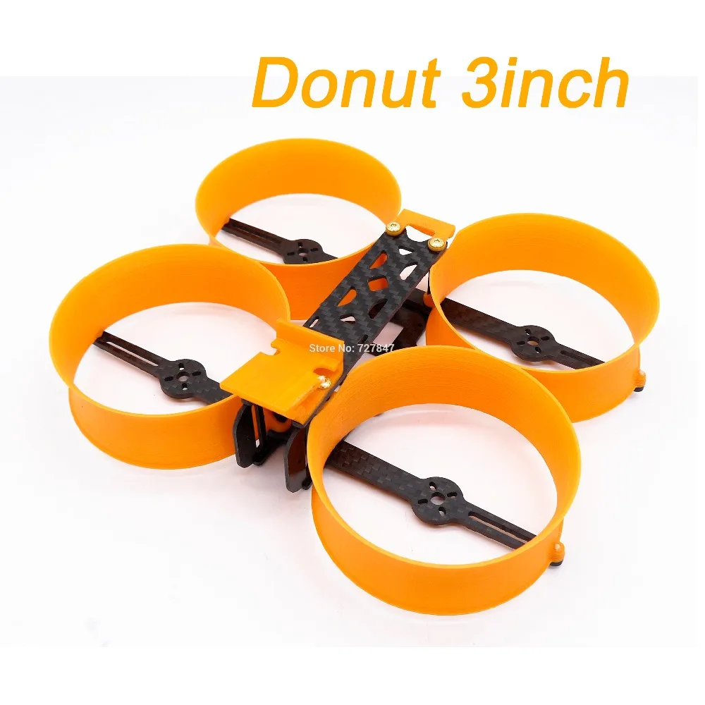 Full Donut Frame Kit Пончик 3 дюйма 140 140 мм Рамка комплект мини-Дрон Н типа рамка с 3D печатью части Опора защита для DIY RC FPV - Цвет: Full Donut Frame Kit