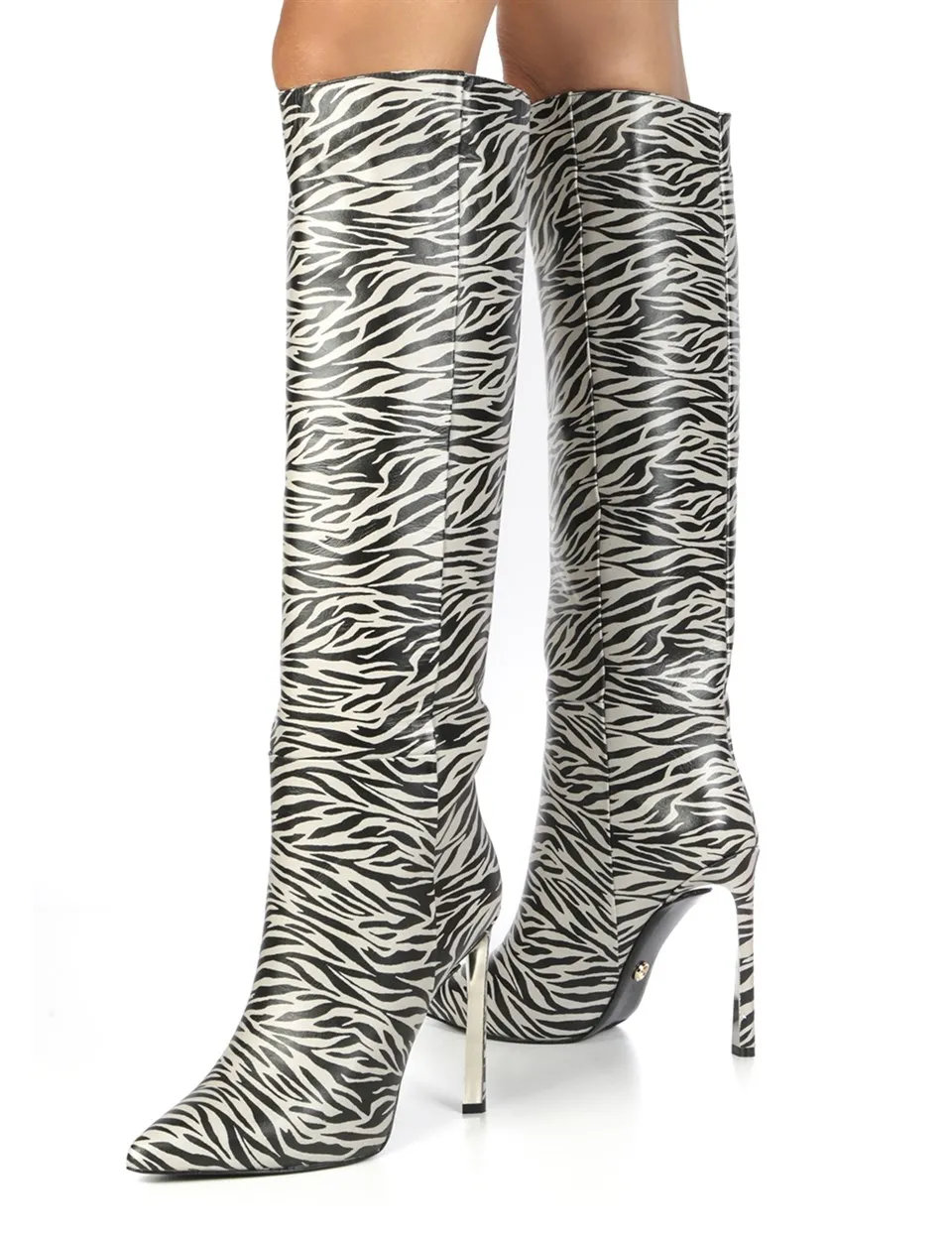 

LV Semel Women's High Boot Cream-Black Zebra