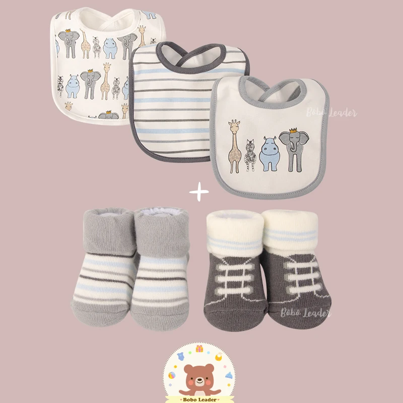 5 шт./комплект хлопковые нагрудники и носки для новорожденных | Мать ребенок