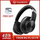 Накладные наушники VANKYO C751 с активным шумоподавлением, Беспроводная Bluetooth-гарнитура с глубокими басами, Hi-Fi, складные стереонаушники
