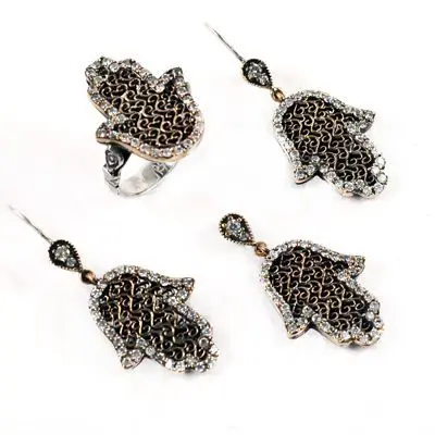 

Fatma благословения матери, Серебряный набор ручной работы 279