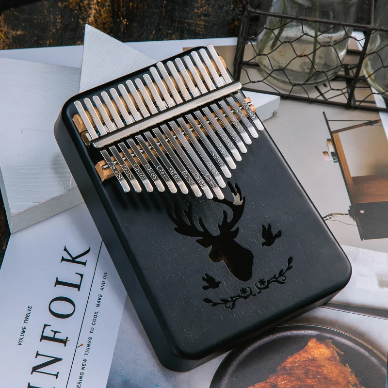 Kalimba 17 клавиш красное дерево большой палец пианино mbira музыкальный инструмент