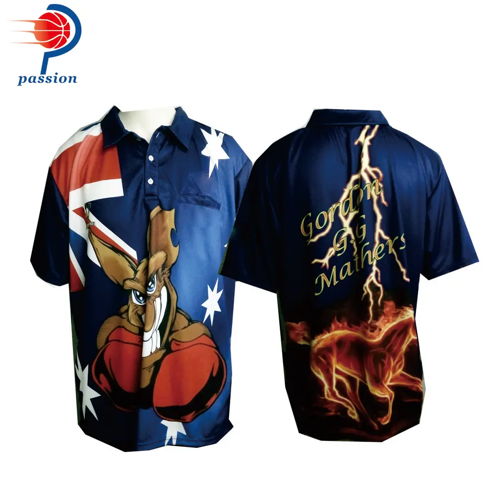 Высокое качество популярный дизайн сублимированный кенгуру бокса Aussie рубашки