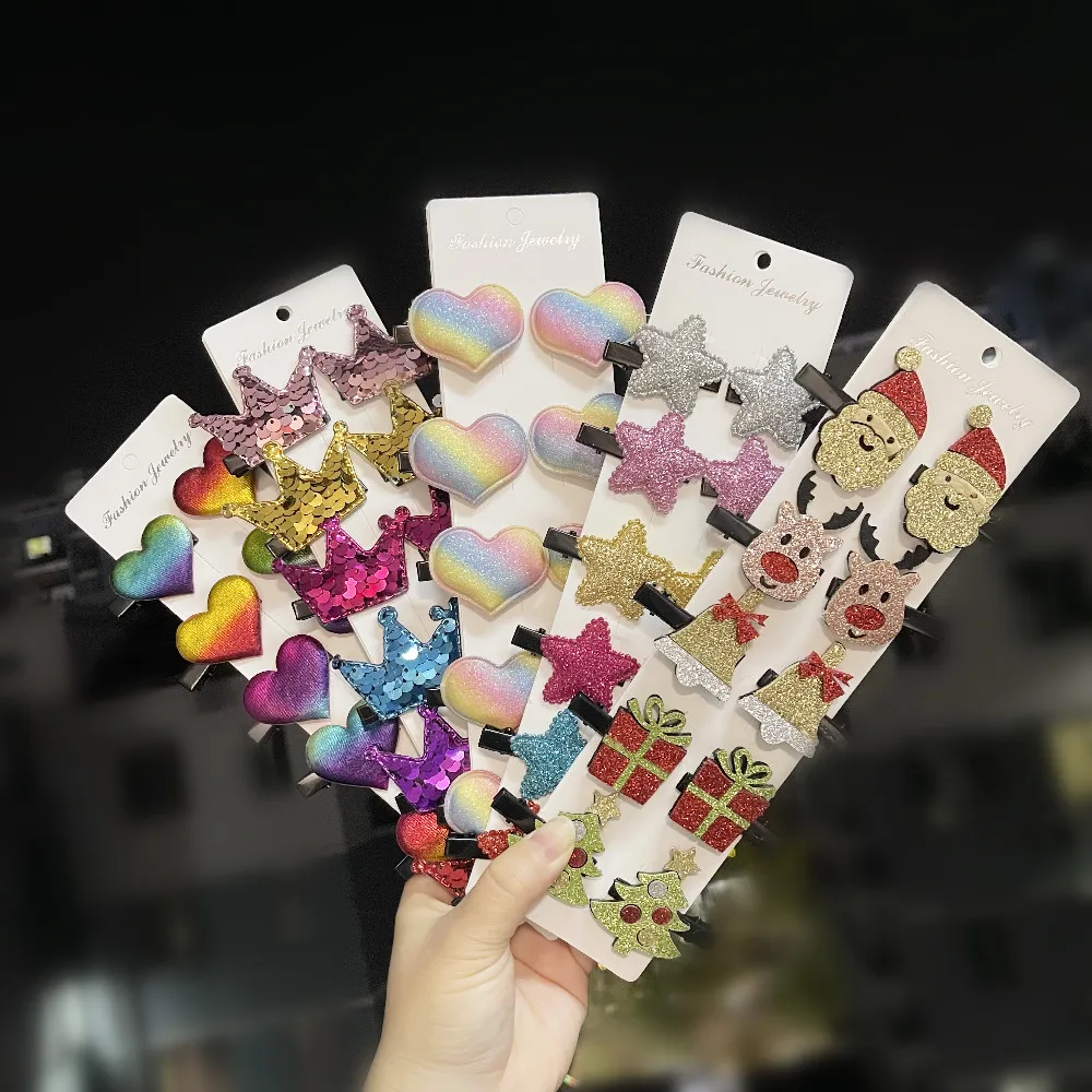 

2022 12pcs NEW Girls Cute Cartoon Flower Geometric Hairpins Sweet Headband Hair Barrettes Hair Clips Fashion Hair Accessories