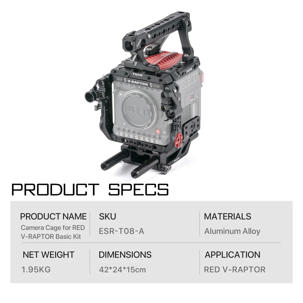 TILTA ESR-T08 RED V-RAPTOR Camera Cage для 8k простая версия Rig accessories |
