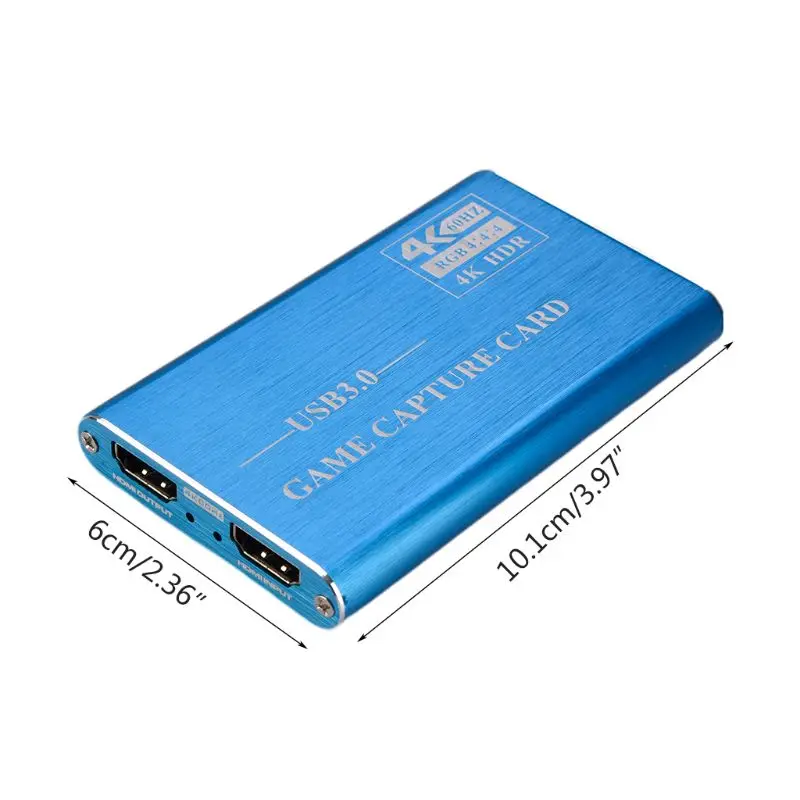 USB 3 0 HDMI совместимая карта захвата 4K Loop out коробка для записи видео высокой