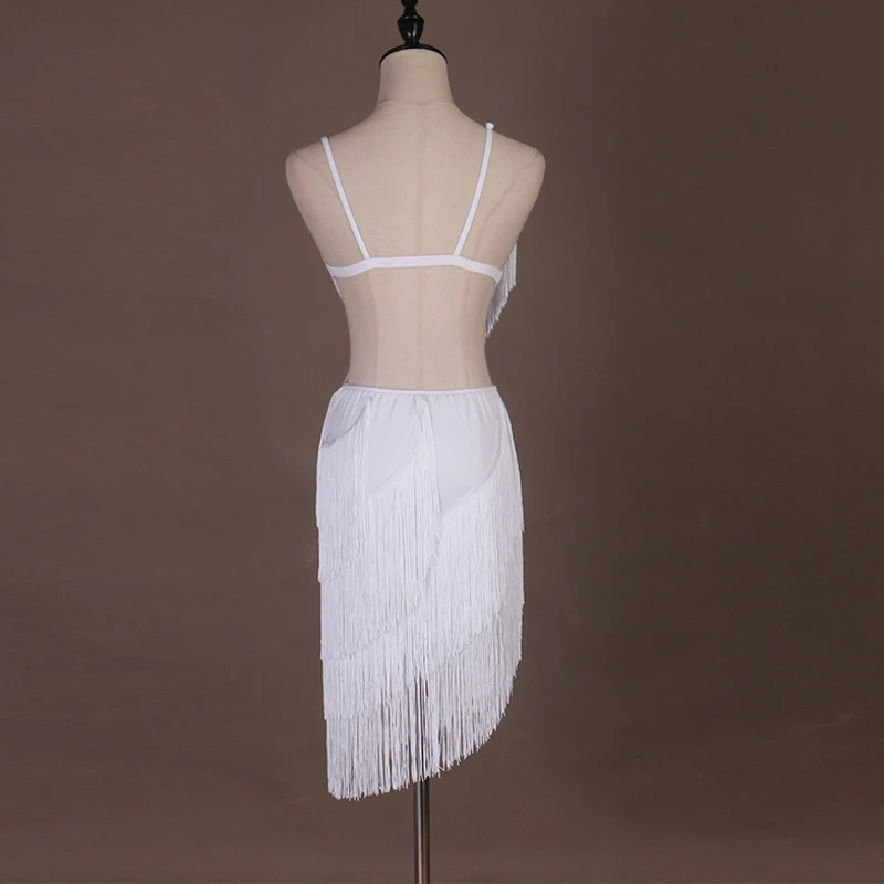 Неоновое зеленое платье для латинских танцев ча-ча танго стразы костюм сцены с