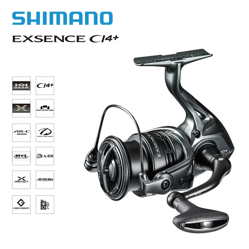

Оригинальные катушки для спиннинга SHIMANO exsenci4 +, C3000MHG X, защита 9 + 1 шарикоподшипников, стандартное рыболовное колесо для морского окуня