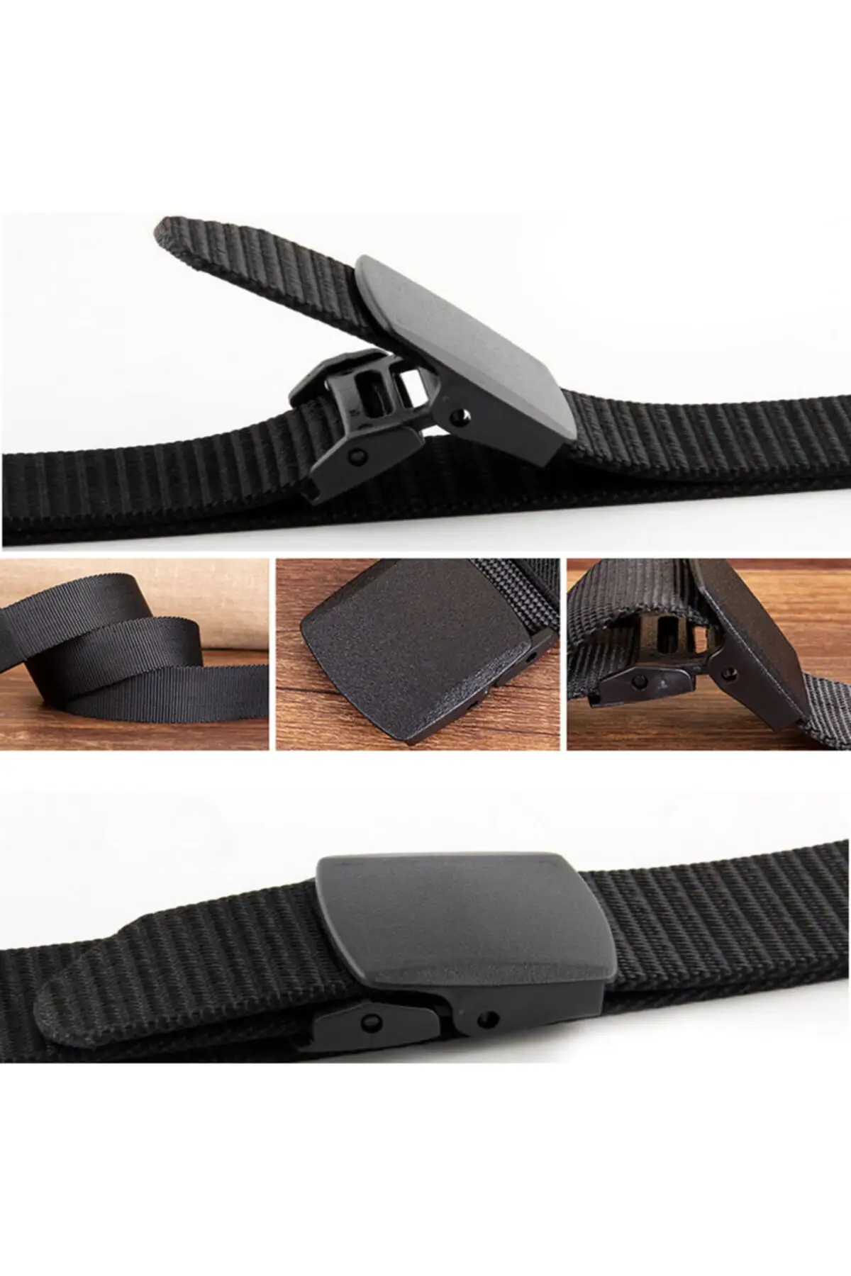 Anti Allergic Ykk Plastic Buckled Taktikal Style Cloth Belt